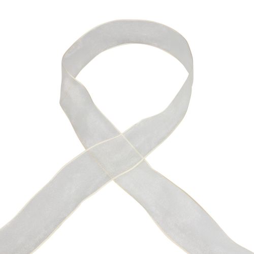 Prodotto Nastro di chiffon nastro di organza nastro decorativo di organza crema 40mm 20m