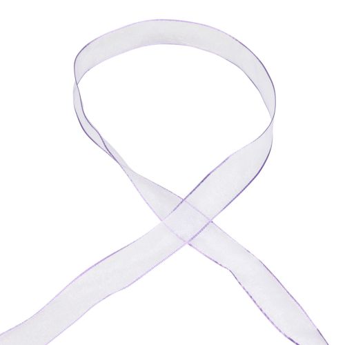 Prodotto Nastro di chiffon nastro di organza nastro decorativo di organza viola 15 mm 20 m