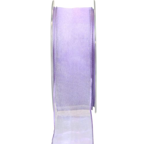 Floristik24 Nastro di chiffon nastro di organza nastro decorativo di organza viola 40mm 20m