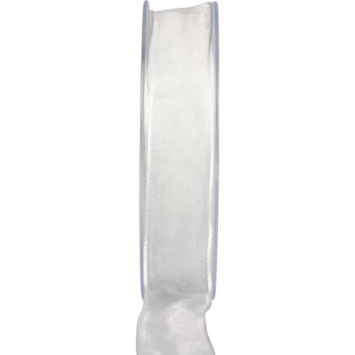 Prodotto Nastro di chiffon nastro di organza nastro decorativo di organza bianco 25mm 20m