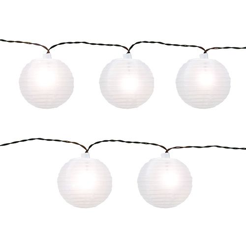 Lanterne cinesi con 20 LED bianchi 9,5 m