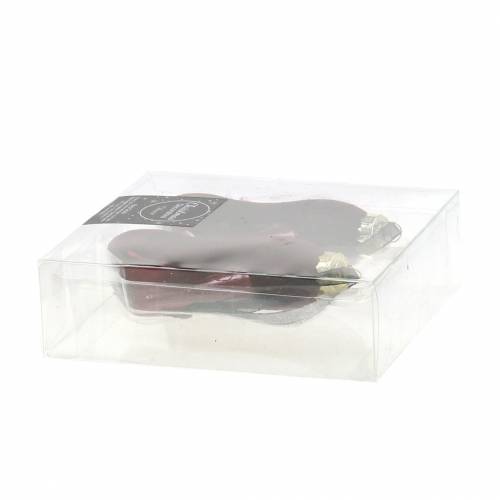 Floristik24 Pompe per alberi di Natale Bordeaux 11cm 2 pezzi