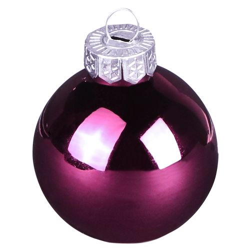 Palline per albero di Natale Palline per albero in vetro Berry Mix Ø5cm 24 pezzi Berry rosa beige crema lucido | Floristik24.it