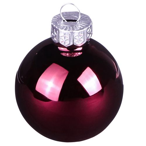 Palline per albero di Natale Palline per albero in vetro Berry Mix Ø5cm 24 pezzi Berry rosa beige crema lucido | Floristik24.it