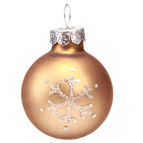 Prodotto Palline per albero di Natale in vetro mini perla oro bianco Ø3cm 9 pz