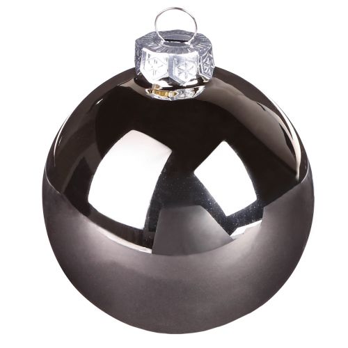 Prodotto Palline per albero di Natale Palline di vetro color albicocca argento Ø5cm 24 pz