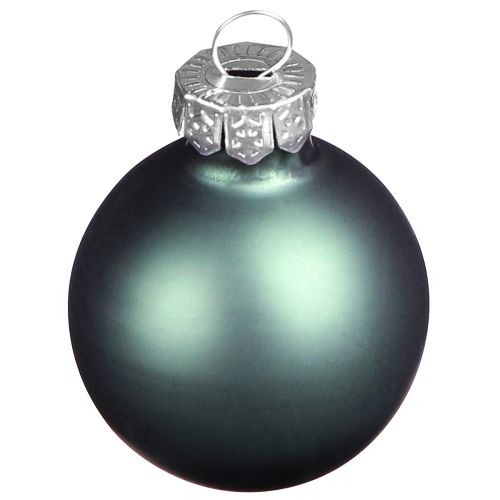 Floristik24 Palline per albero di Natale in vetro verde madreperla grigio Ø5cm 24 pz