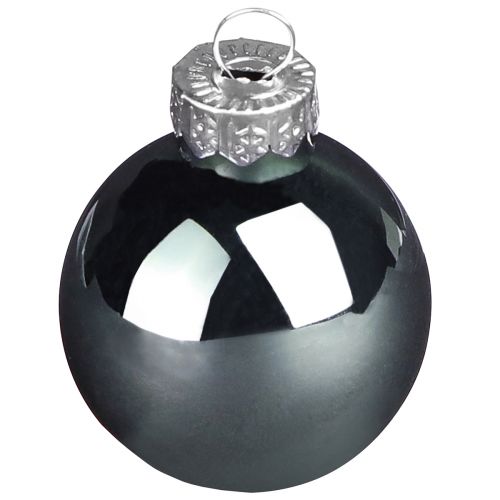 Palline per albero di Natale in vetro verde madreperla grigio Ø5cm 24 pz | Floristik24.it
