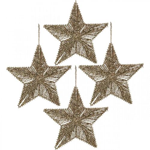 Prodotto Decorazioni per l'albero di Natale, decorazioni dell'Avvento, ciondoli a stella dorati L15 cm 8 pz
