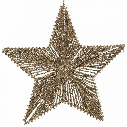 Decorazioni per l&#39;albero di Natale, decorazioni dell&#39;Avvento, pendenti a stella dorati L30 cm 4 pezzi