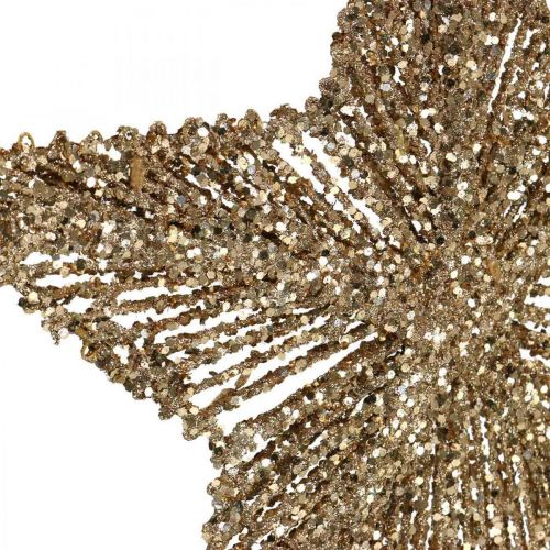 Prodotto Decorazioni per l&#39;albero di Natale, decorazioni dell&#39;Avvento, pendenti a stella dorati L30 cm 4 pz
