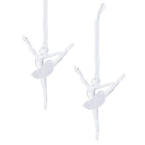 Floristik24 Ballerina per albero di Natale 10cm 12 pezzi