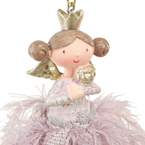 Floristik24 Decorazione per albero di Natale decorazione angelo principessa rosa 11 cm 4 pezzi