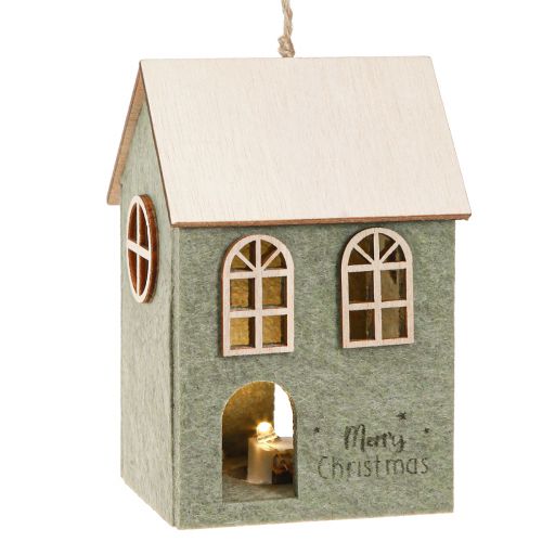 Prodotto Decorazione per albero di Natale in feltro decorazione casa verde H12,5 cm 2 pz
