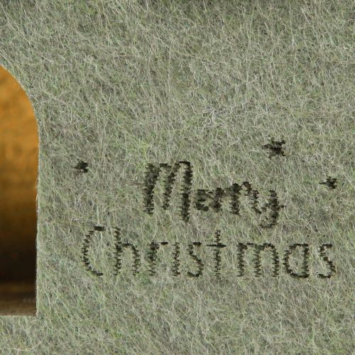 Prodotto Decorazione per albero di Natale in feltro decorazione casa verde H12,5 cm 2 pz