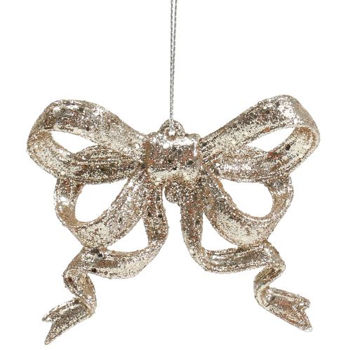 Prodotto Albero di Natale fiocco 9cm con glitter 12pz