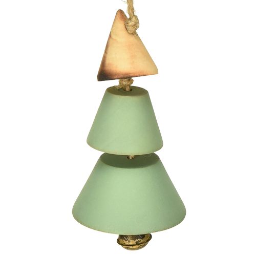 Floristik24 Decorazioni per l'albero di Natale, abete da appendere, verde natalizio/naturale H10cm L24cm 4 pezzi