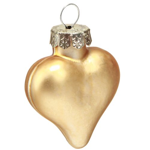Prodotto Decorazioni per l'albero di Natale Cuori di Natale oro 3 cm 24 pz