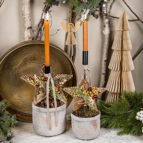 Prodotto Decorazioni per l&#39;albero di Natale, decorazioni dell&#39;Avvento, pendenti a stella dorati L30 cm 4 pz