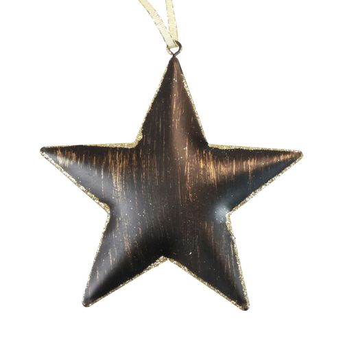 Prodotto Decorazione per albero di Natale decorazione stella metallo nero oro Ø15cm 3 pz