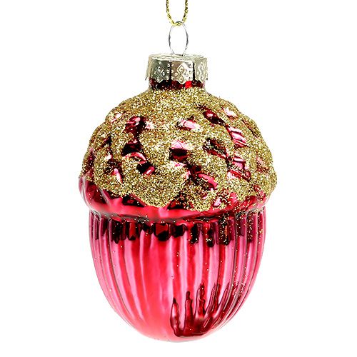 Floristik24 Ghianda per albero di natale da appendere 8 cm. 4p