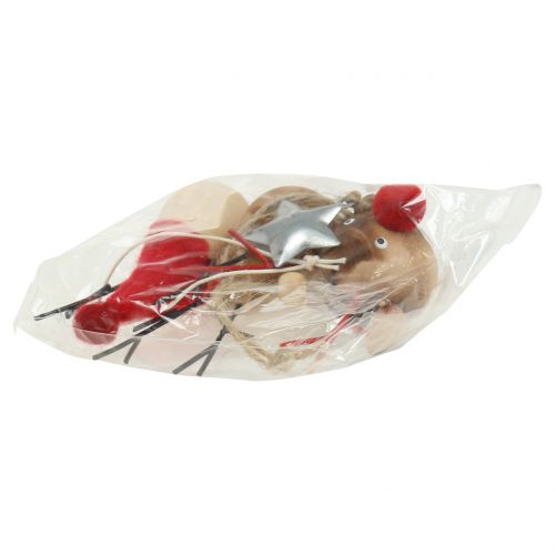 Floristik24 Alce per decorazioni natalizie 8-10 cm 3 pezzi