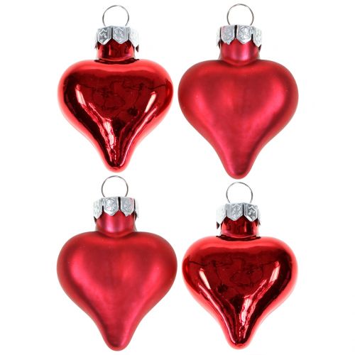 Prodotto Decorazioni per albero di Natale cuori rossi 3 cm 22 pz