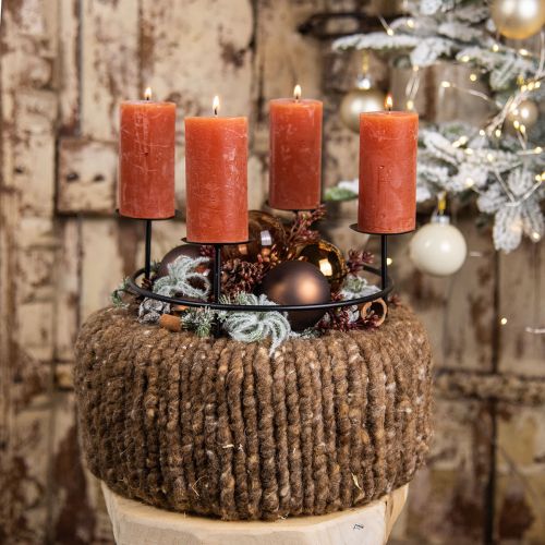 Floristik24 Palle di Natale, mix di decorazioni per l&#39;albero, mini palline per albero di Natale marroni H4,5 cm Ø4 cm vero vetro 24 pz