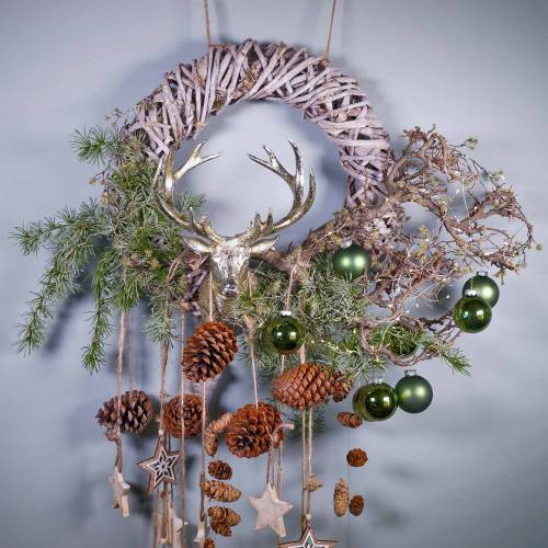 Floristik24 Decorazione per albero di Natale Palla di Natale verde Ø6cm 12 pz