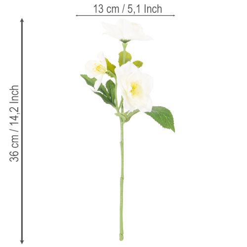 Mazzo di rose natalizie artificiali, bianche, decorazione natalizia artificiale | Floristik24.it