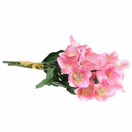 Floristik24 Bouquet di rose di Natale rosa 29 cm 4 pezzi
