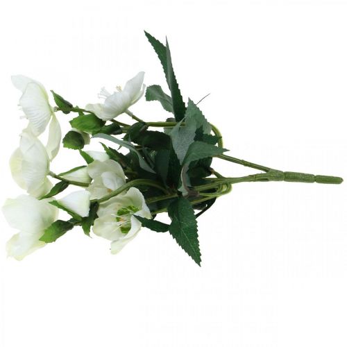 Floristik24 Rose di Natale bianche bouquet decorativo fiori artificiali composizione natalizia 27 cm