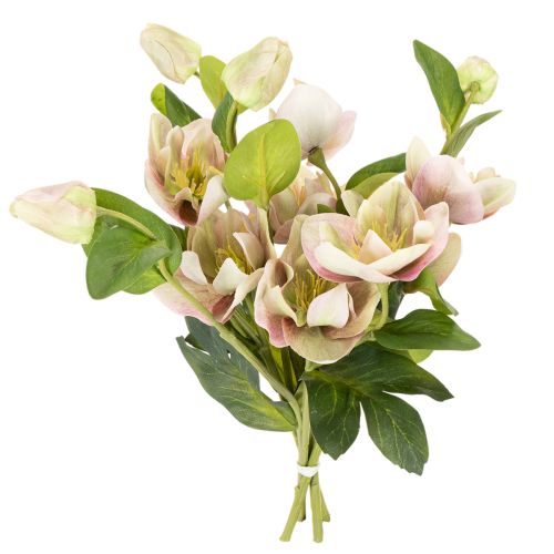 Decorazione natalizia con rose artificiali, mazzo da 4 pezzi da 30 cm.