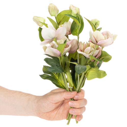 Decorazione natalizia con rose artificiali, mazzo da 4 pezzi da 30 cm. | Floristik24.it