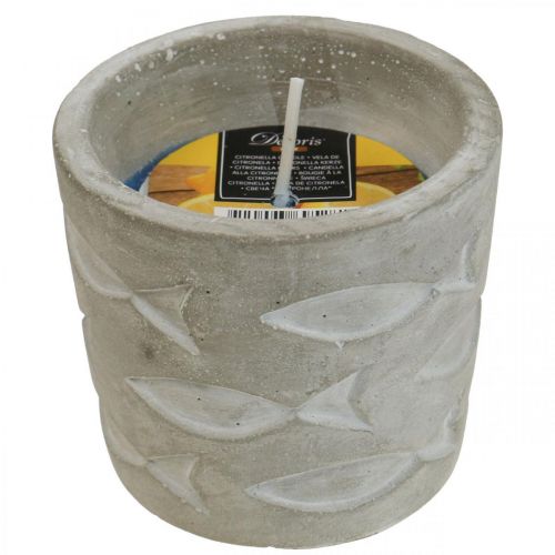Floristik24 Candela alla citronella in vaso Candela profumata al limone Ø7.5cm H6.5cm