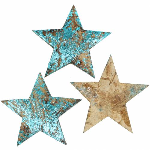 Floristik24 Stella di cocco blu 5cm 50 pezzi decorazioni da tavola con stelle sparse