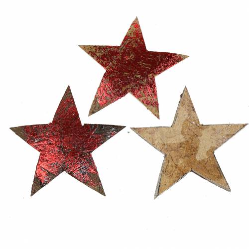 Stella di cocco rossa 5 cm 50 pezzi Stelle decorative per decorazioni natalizie