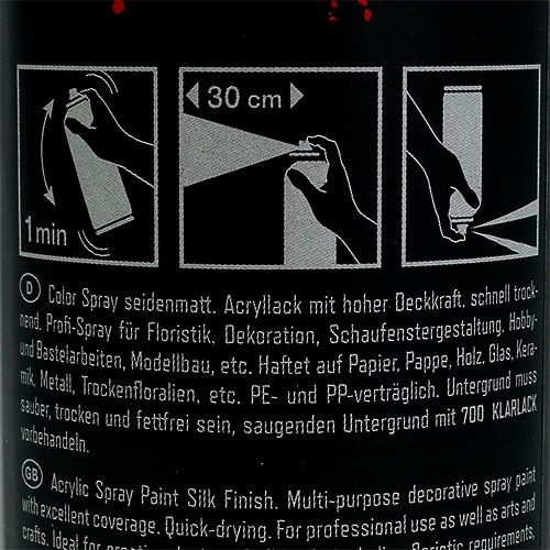Floristik24 Colore spray opaco rosso scuro 400ml
