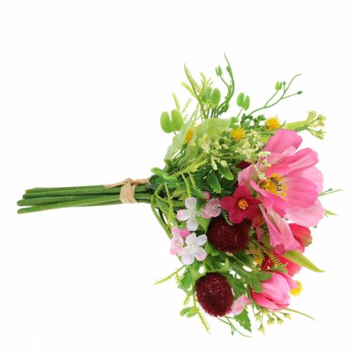 Floristik24 Mazzo decorativo Cosmea e palla di neve in un mazzo Artificiale rosa Assortito H18cm
