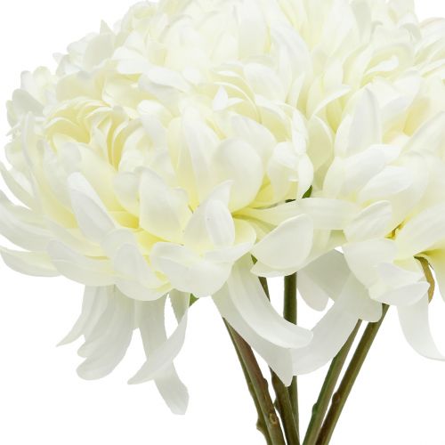 Floristik24 Mazzo decorativo di crisantemo bianco 28 cm 6 pz