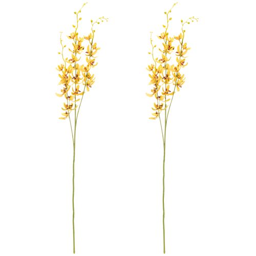 Prodotto Orchidea artificiale Cymbidium come stelo floreale per una decorazione elegante, 95 cm, 2 pezzi