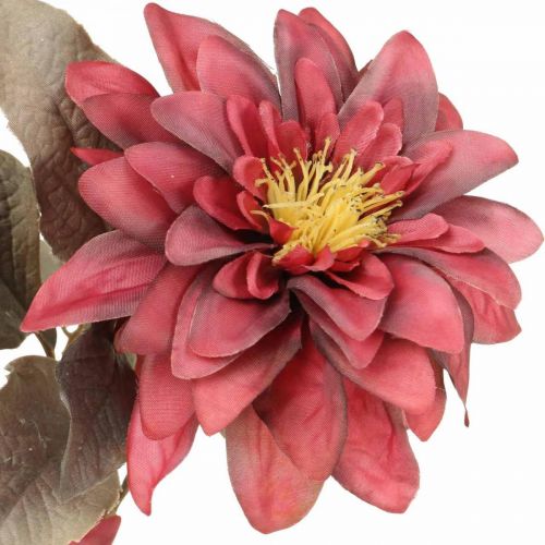 Floristik24 Fiore artificiale dalia rossa, fiore di seta autunno 72cm Ø9/11cm
