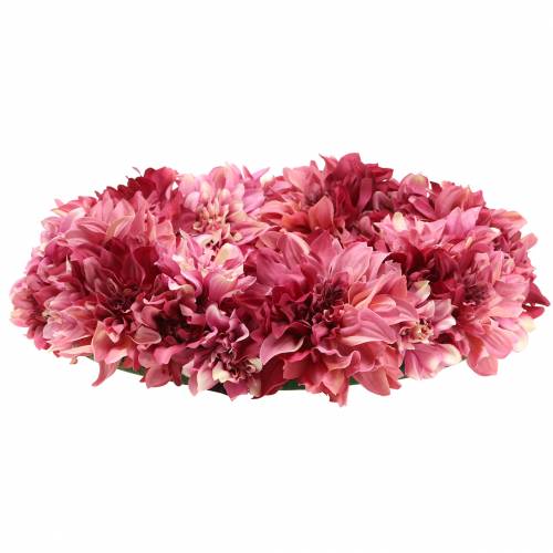 Prodotto Ghirlanda di fiori di dalia rosa antico, malva Ø42cm