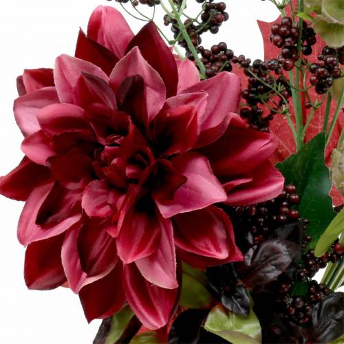 Floristik24 Bouquet decorativo artificiale con dalia e bacche lilla 45cm