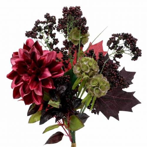 Floristik24 Bouquet decorativo artificiale con dalia e bacche lilla 45cm