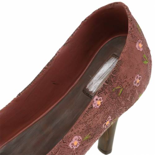 Floristik24 Décolleté per scarpe decorative marrone 24 cm × 8 cm H13,6 cm