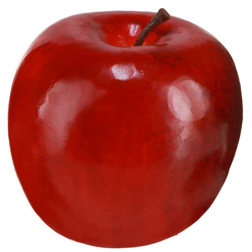 Mele decorative rosse lucide, decorazione di frutta artificiale da 7,5 cm, 6 pezzi