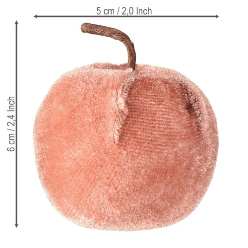 Prodotto Mele decorative in tessuto velluto mela marrone giallo Ø5cm H6cm 12 pezzi