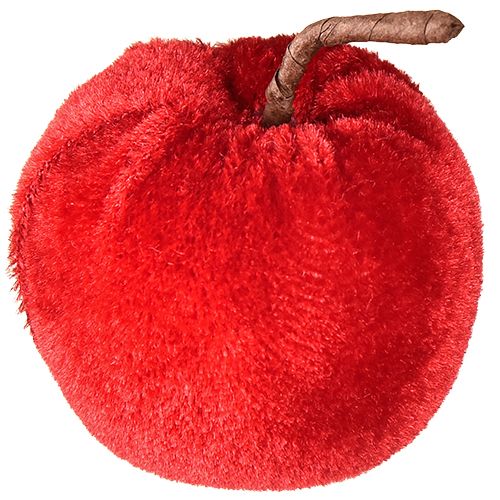 Tessuto decorativo con mele autunnali in velluto rosso Ø5cm H6cm 12 pezzi