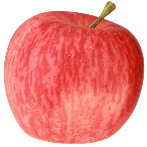 Prodotto Piccola mela decorativa rossa gialla realistica al tatto, frutto artificiale da 5,5 cm, 1 pezzo